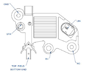 Regler für Lichtmaschinen der 0125711...-Serie Bosch 0272220809 0272220835 0272220839 1986AE0023 1986AE0024 F00M346151 14 Volt Original Bosch